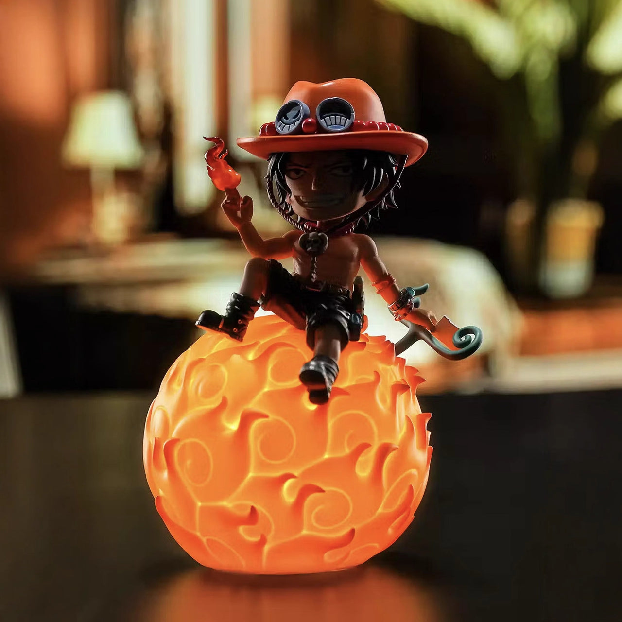 HAPPYLIFE One Piece Devil Fruit Portgas D. Ace voice-controlled night light figure, Chopper voice-controlled night light