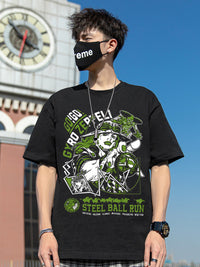 Dunlun Mosho Jojo's Bizarre Adventure Steel Ball Run Characters, Part 7, Short Sleeve T Shirt, 100% Cotton,
