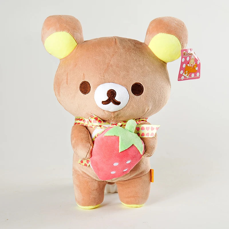 Rilakkuma Bear Plush Strawberry Cute Bear Stuffed Kawaii Room Decor (not a set) - FIHEROE.