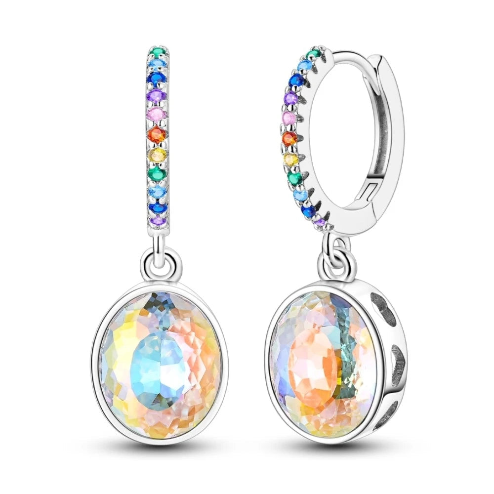 Prism Chakra Earrings - Rainbow Energy 925 Silver