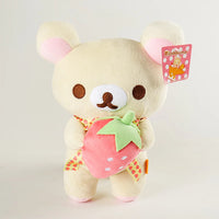 Rilakkuma Bear Plush Strawberry Cute Bear Stuffed Kawaii Room Decor (not a set) - FIHEROE.