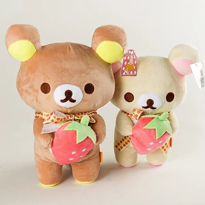 Rilakkuma Bear Plush Strawberry Cute Bear Stuffed Kawaii Room Decor (not a set) - FIHEROE.