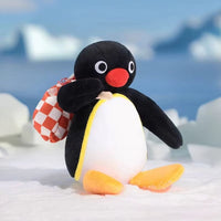 Adventure Pingu Plush with Checkered Travel Bag - FIHEROE.