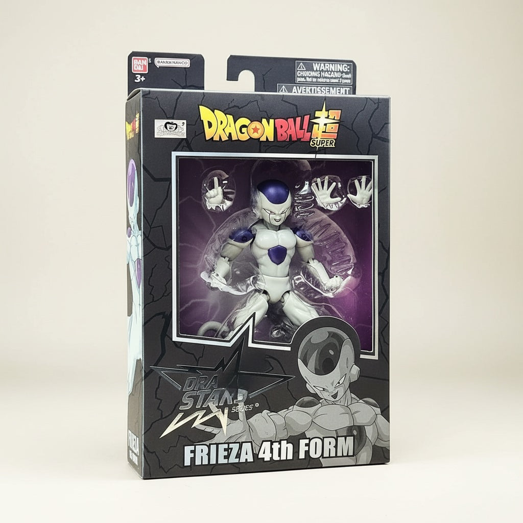 Dragon Ball Super Frieza 4th Form action figure packaging on a white background