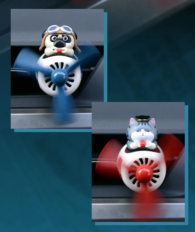 Anime style Cat & Dog Pilot Car Fresheners - FIHEROE.