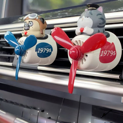 Anime style Cat & Dog Pilot Car Fresheners - FIHEROE.