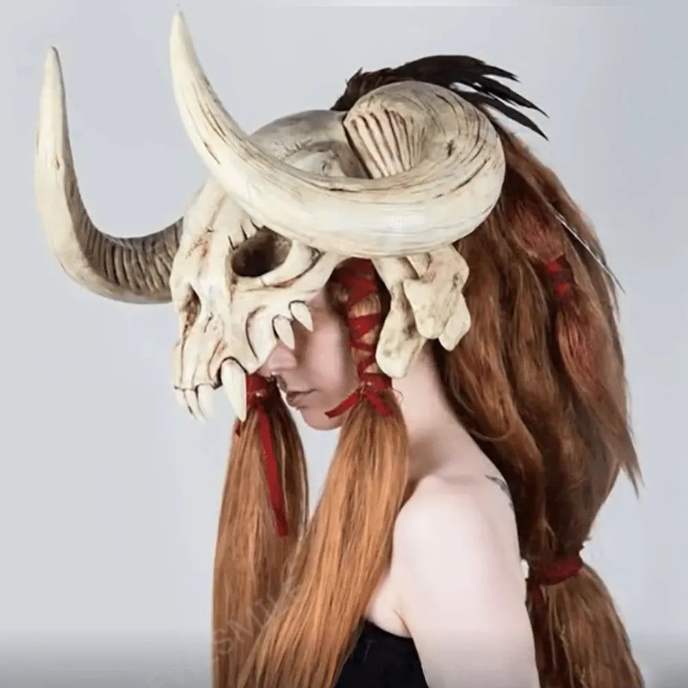 Arrancar Style Bull Head Animal Skull Mask Arrancar Style Bull Head Animal Skull Mask