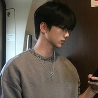 BAR CODE Diamond Pendant Necklace Titanium Steel - FIHEROE.