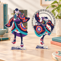 Both standees in a collector desk lifestyle scene