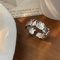 Cute Animal World Silver Adjustable Anime Ring - FIHEROE.