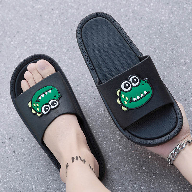 Cute Cartoon Gator Anime Slides for Men - FIHEROE.