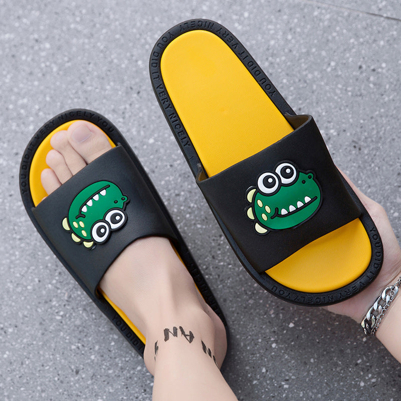 Cute Cartoon Gator Anime Slides for Men - FIHEROE.