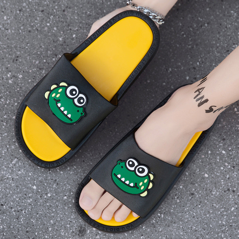 Cute Cartoon Gator Anime Slides for Men - FIHEROE.