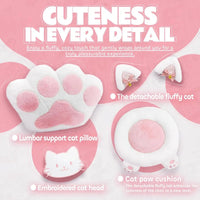 Cute Cat Ears Ergonomic Anime Gaming Chair - FIHEROE.