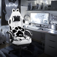 Cute Cat Ears Ergonomic Anime Gaming Chair - FIHEROE.
