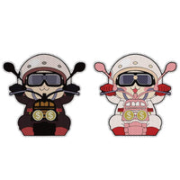 Cute Chibi Biker Glow in the Dark Anime Stickers - FIHEROE.