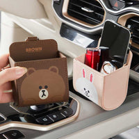 Cute Line Friends Anime Car Clip Storage Box - FIHEROE.