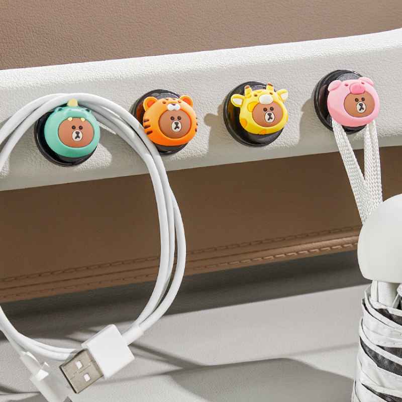 Cute Line Friends Characters Anime Car Mini Hooks - FIHEROE.