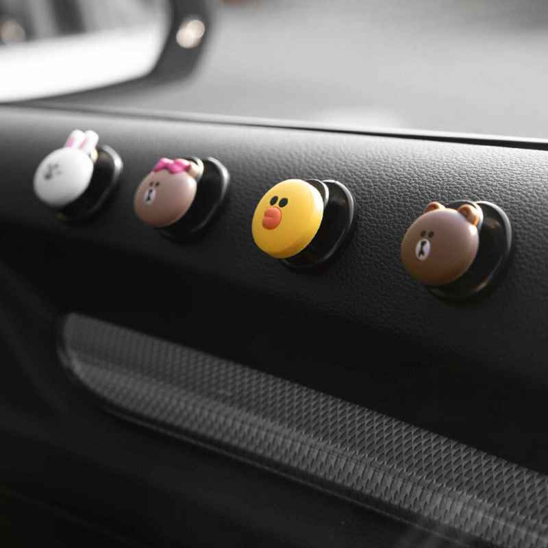 Cute Line Friends Characters Anime Car Mini Hooks - FIHEROE.