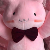 Cute Pink Bunny Plush with Bow Tie - FIHEROE.