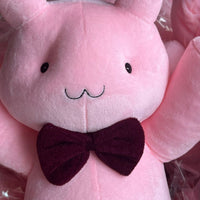 Cute Pink Bunny Plush with Bow Tie - FIHEROE.