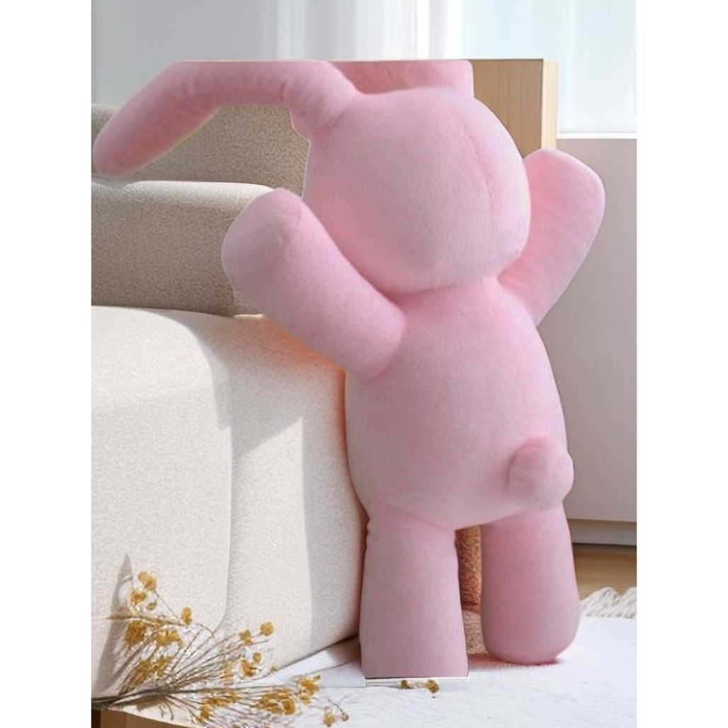 Cute Pink Bunny Plush with Bow Tie - FIHEROE.