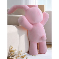 Cute Pink Bunny Plush with Bow Tie - FIHEROE.