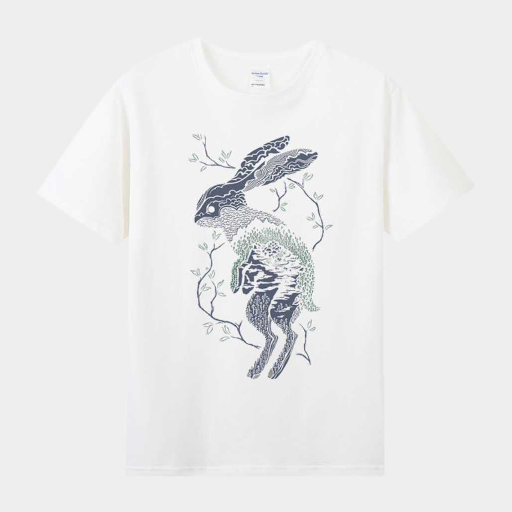 Cute Rabbit Hares Anime Animal Graphic Tee - FIHEROE.