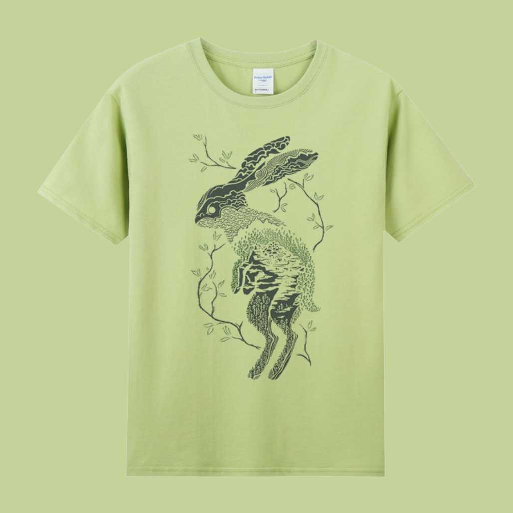 Cute Rabbit Hares Anime Animal Graphic Tee - FIHEROE.