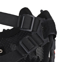 Dark Animal Skull Half Mask with Crimson Fangs - FIHEROE.