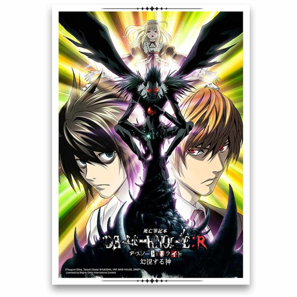 Death Note Characters Anime Posters Wall Art - FIHEROE.