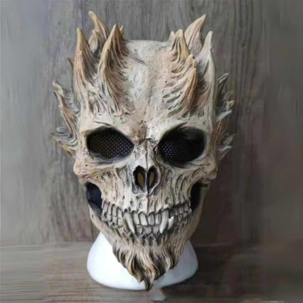 Death Warrior Latex Full Head Anime Skull Mask - FIHEROE.