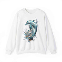 Dolphin Totem Sweatshirt Marine Life Apparel - FIHEROE.