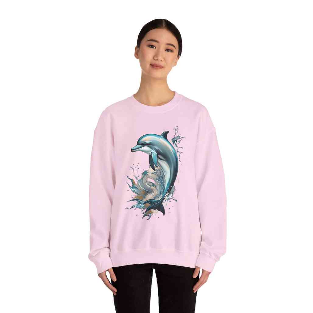 Dolphin Totem Sweatshirt Marine Life Apparel - FIHEROE.