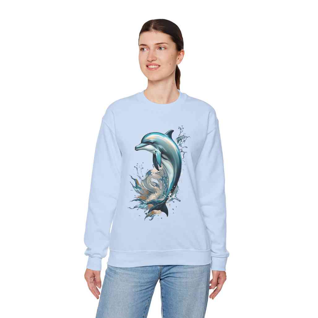 Dolphin Totem Sweatshirt Marine Life Apparel - FIHEROE.