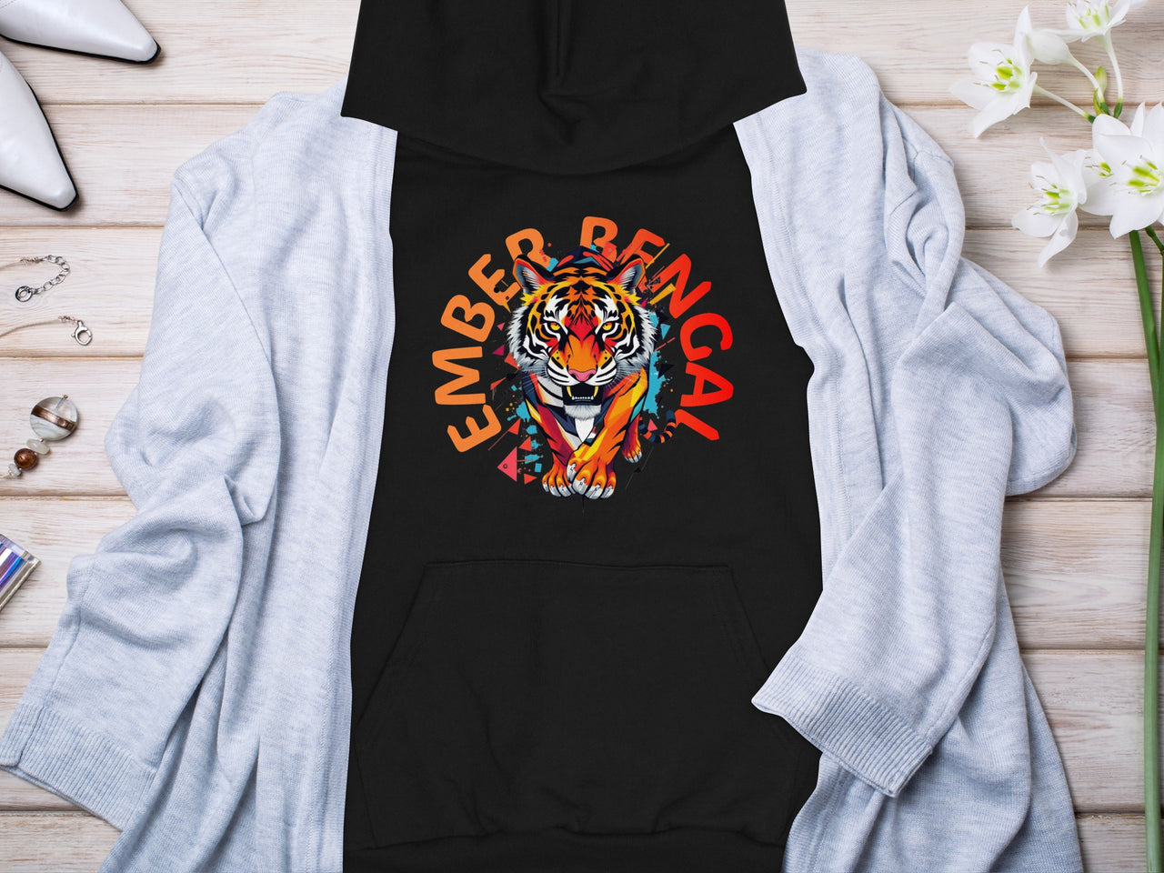 Ember Benga Tiger Graphic Hoodie Sweatshirt product
