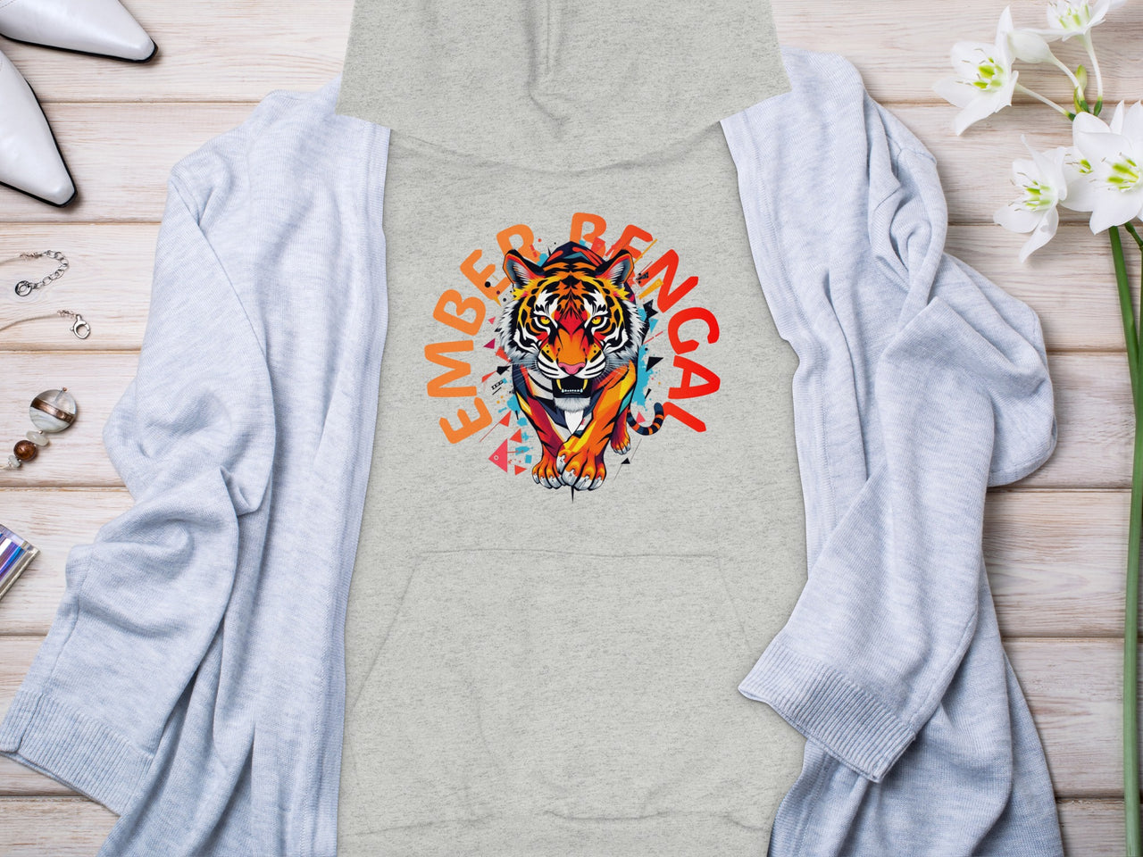 Ember Bengal Tiger Graphic Hoodie product