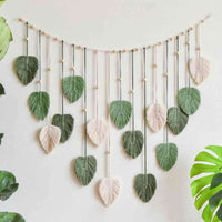 Fairycore Boho FiberArt Heart Shaped Leaf Garland - FIHEROE.