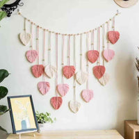 Fairycore Boho FiberArt Heart Shaped Leaf Garland - FIHEROE.