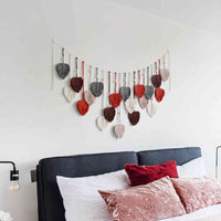 Fairycore Boho FiberArt Heart Shaped Leaf Garland - FIHEROE.