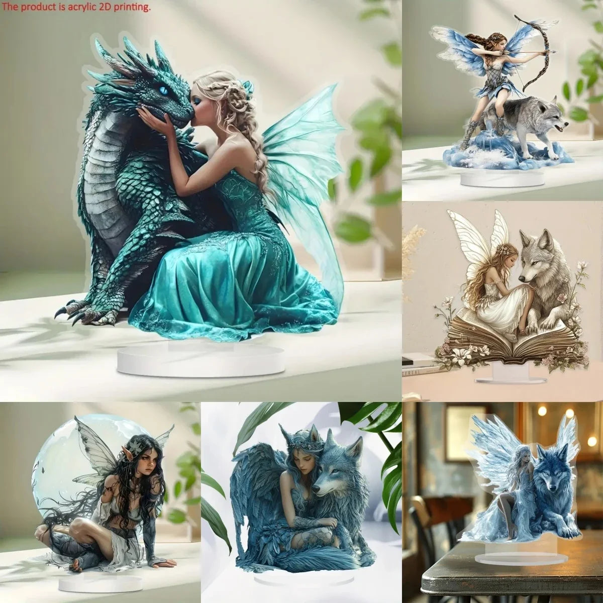 Fantasy Fairy & Wolf Acrylic Standee Collection - FIHEROE.