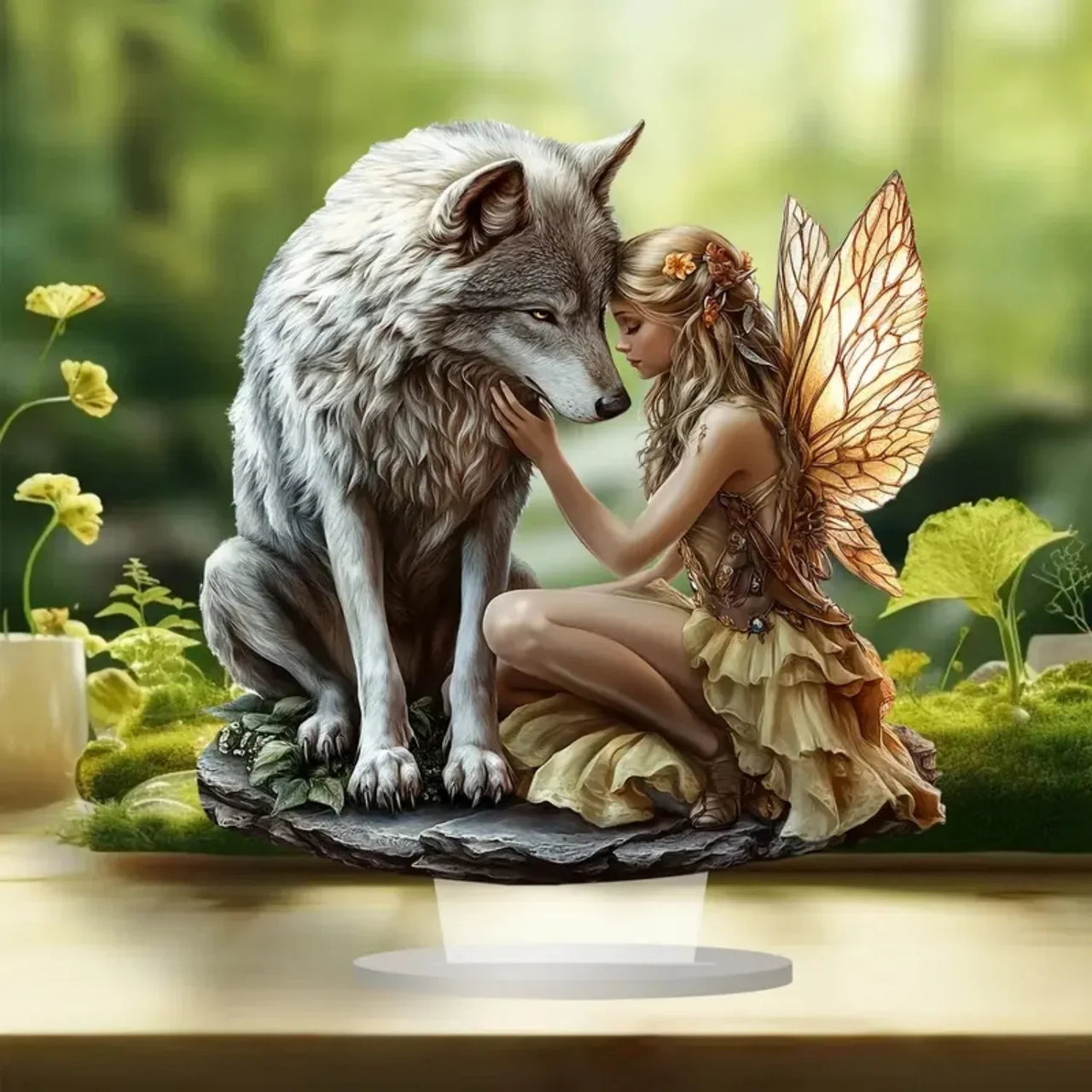 Fantasy Fairy & Wolf Acrylic Standee Collection - FIHEROE.
