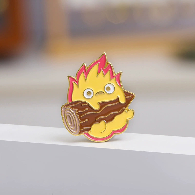 Fire Elf Enamel Pin Cute Flame Spirit - FIHEROE.