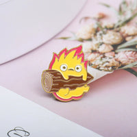 Fire Elf Enamel Pin Cute Flame Spirit - FIHEROE.