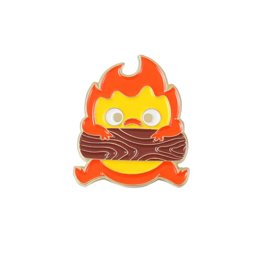 Fire Spirit Enamel Pin Set Anime Flame Pins - FIHEROE.