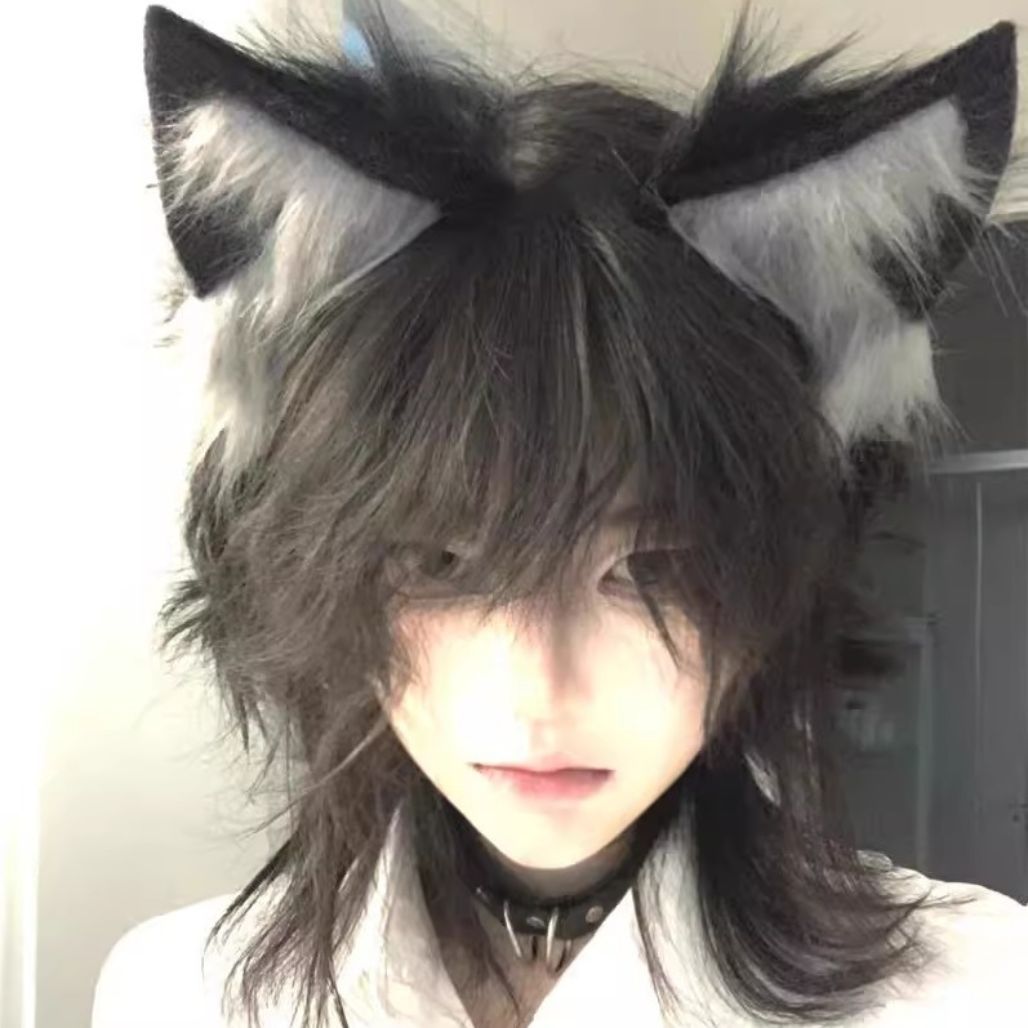 Fluffy Wolf Ears Headband for Cosplay - FIHEROE.