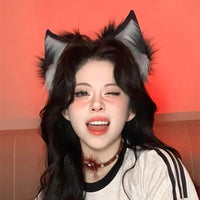 Fluffy Wolf Ears Headband for Cosplay - FIHEROE.