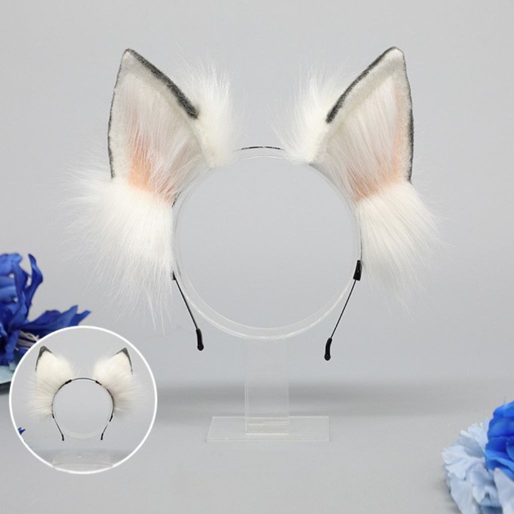 Fluffy Wolf Ears Headband for Cosplay - FIHEROE.