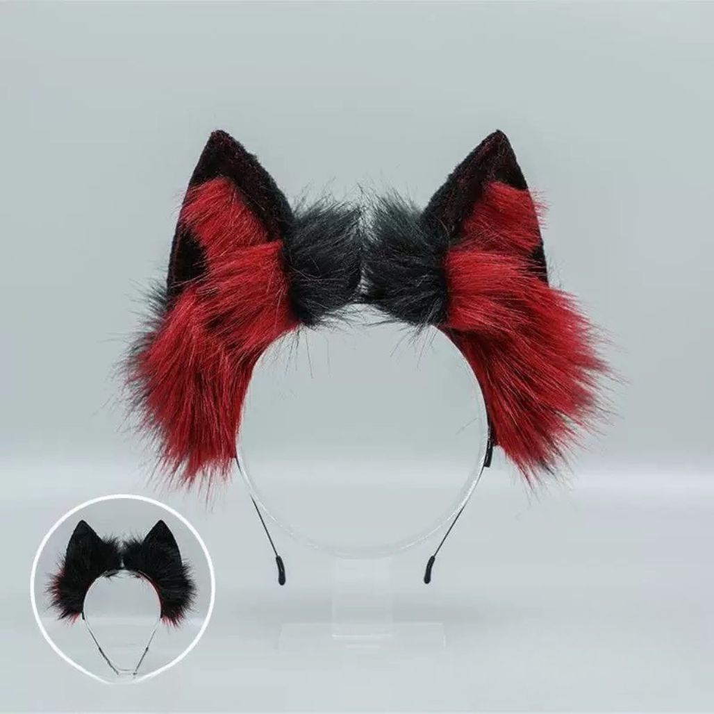 Fluffy Wolf Ears Headband for Cosplay - FIHEROE.