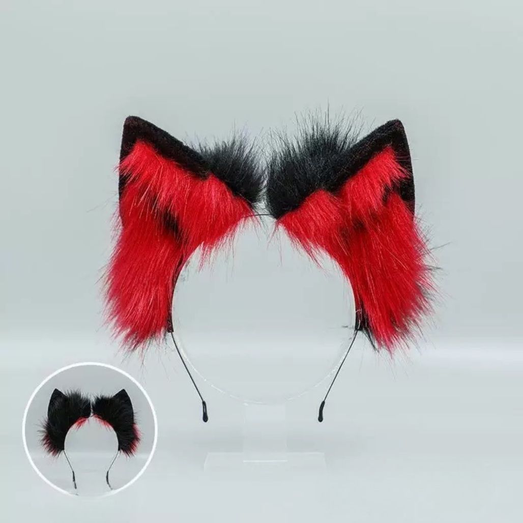 Fluffy Wolf Ears Headband for Cosplay - FIHEROE.